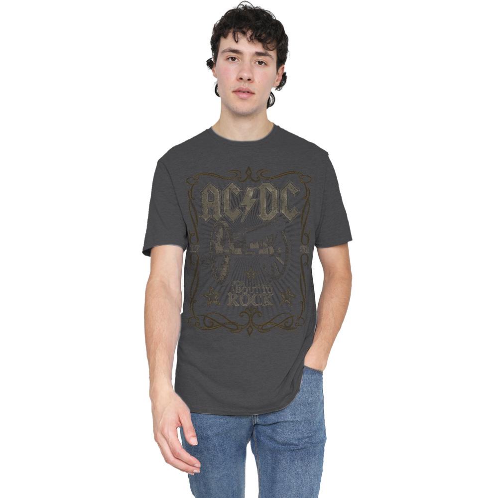 Charcoal - Lifestyle - AC-DC Unisex Adult Rock Label T-Shirt