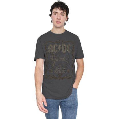Charcoal - Lifestyle - AC-DC Unisex Adult Rock Label T-Shirt