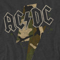 Charcoal - Side - AC-DC Unisex Adult Camo Bolt T-Shirt