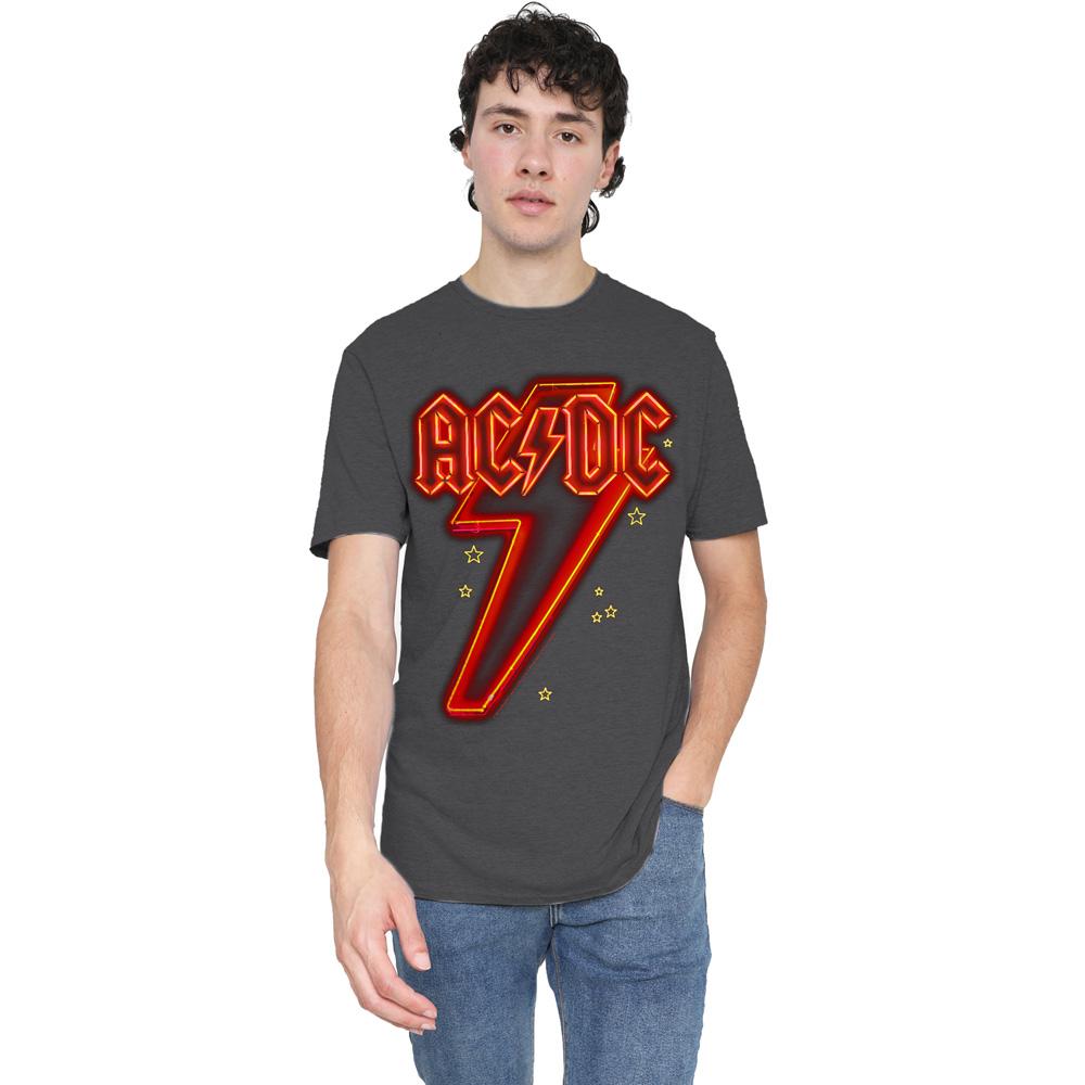 Charcoal - Lifestyle - AC-DC Unisex Adult Neon Bolt T-Shirt