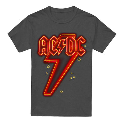 Charcoal - Front - AC-DC Unisex Adult Neon Bolt T-Shirt