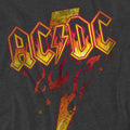 Charcoal - Side - AC-DC Unisex Adult Fire Bolt T-Shirt
