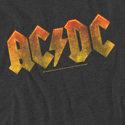 Charcoal - Side - AC-DC Unisex Adult Gradient Logo T-Shirt