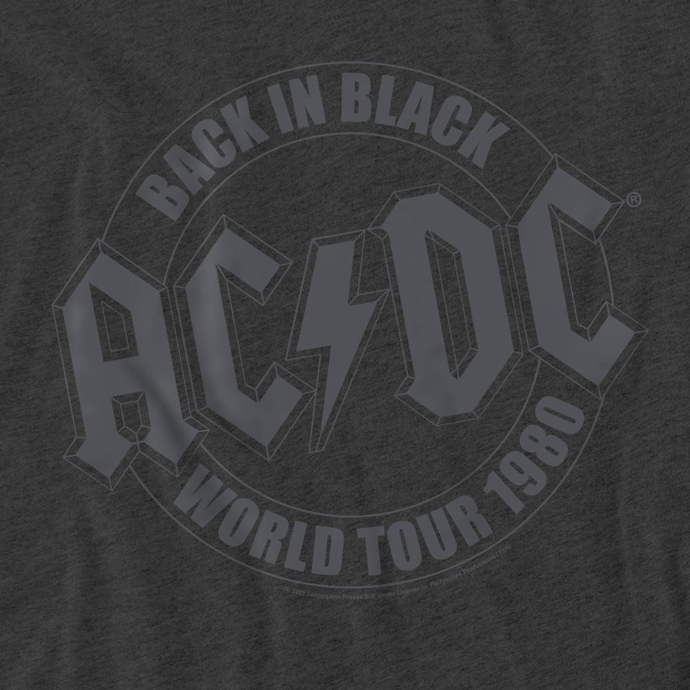 Charcoal - Side - AC-DC Unisex Adult Tour Emblem T-Shirt