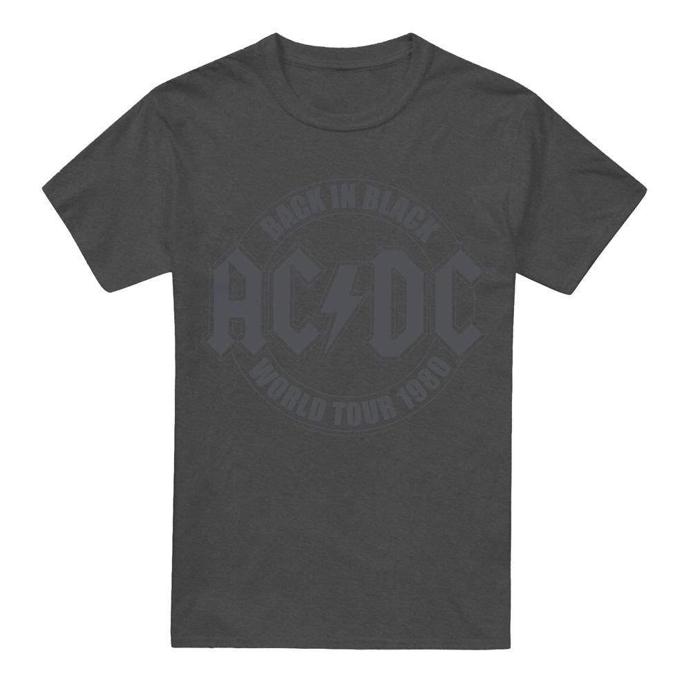 Charcoal - Front - AC-DC Unisex Adult Tour Emblem T-Shirt