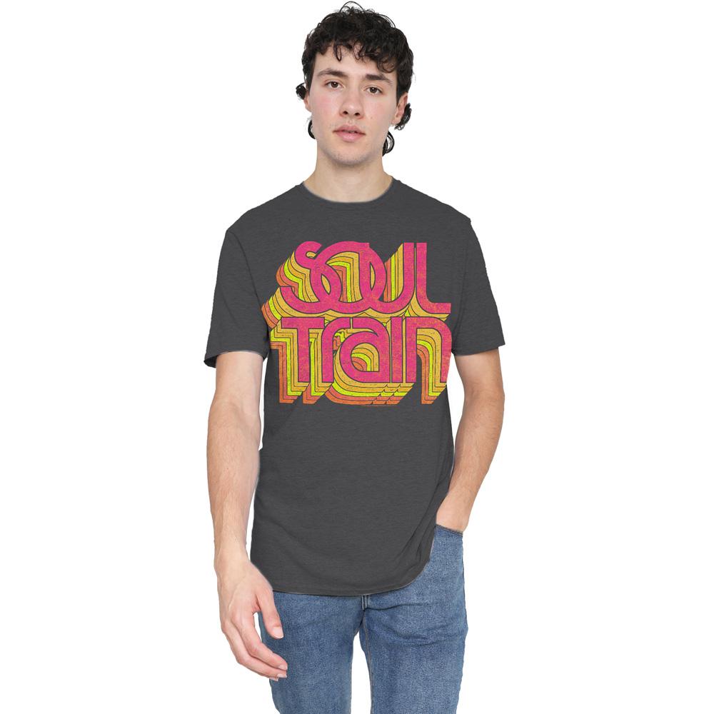 Charcoal - Lifestyle - BET Unisex Adult Soul Train Vibing Logo T-Shirt