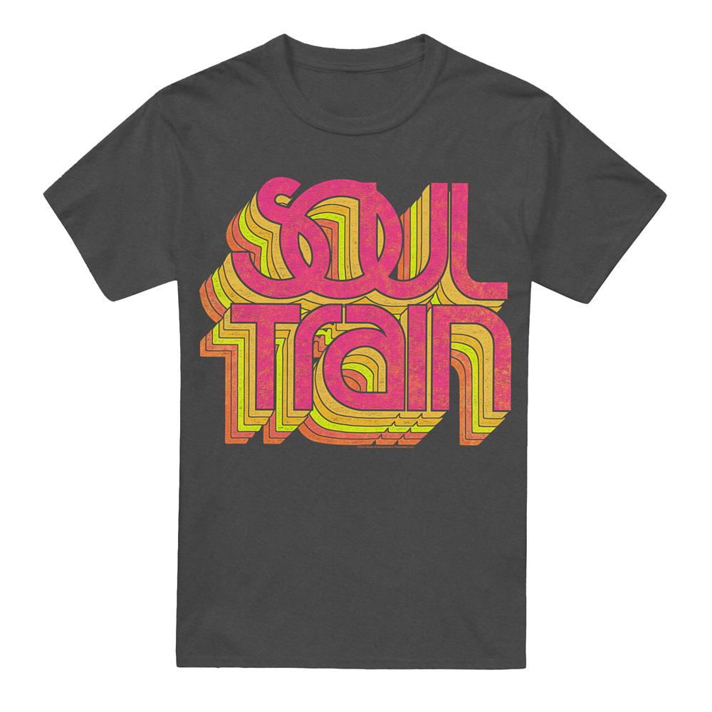 Charcoal - Front - BET Unisex Adult Soul Train Vibing Logo T-Shirt