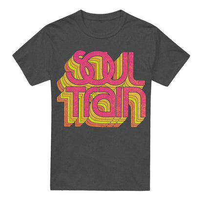 Charcoal - Front - BET Unisex Adult Soul Train Vibing Logo T-Shirt