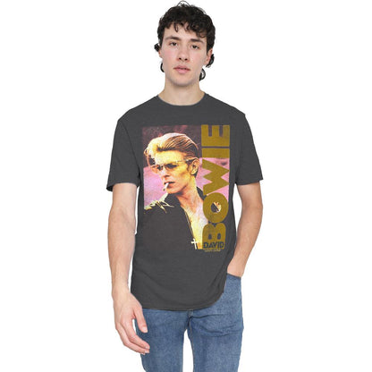 Charcoal - Lifestyle - David Bowie Unisex Adult Smokin T-Shirt