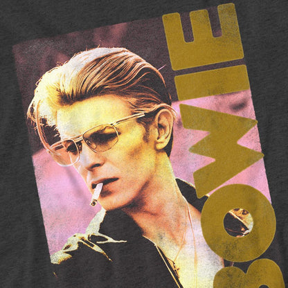 Charcoal - Side - David Bowie Unisex Adult Smokin T-Shirt