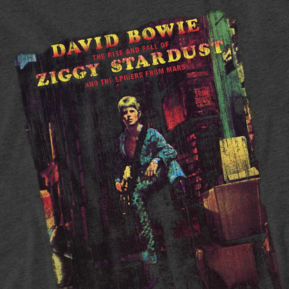 Charcoal - Pack Shot - David Bowie Unisex Adult Ziggy Stardust Album T-Shirt