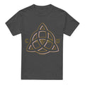Charcoal - Front - Charmed Unisex Adult Triple Linked Logo T-Shirt
