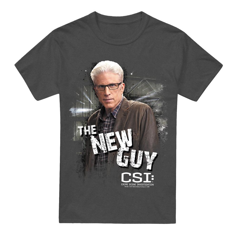 Charcoal - Front - CSI Unisex Adult The New Guy T-Shirt