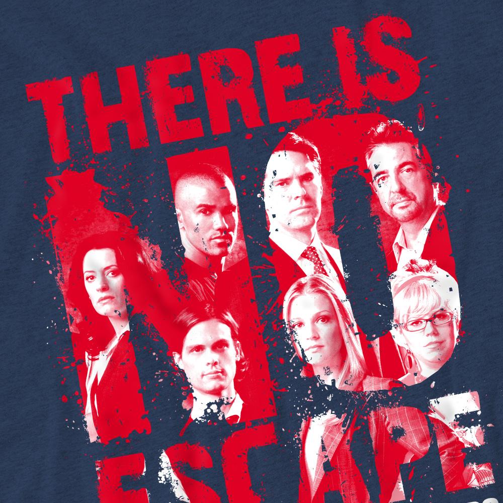 Navy - Pack Shot - Criminal Minds Unisex Adult No Escape T-Shirt