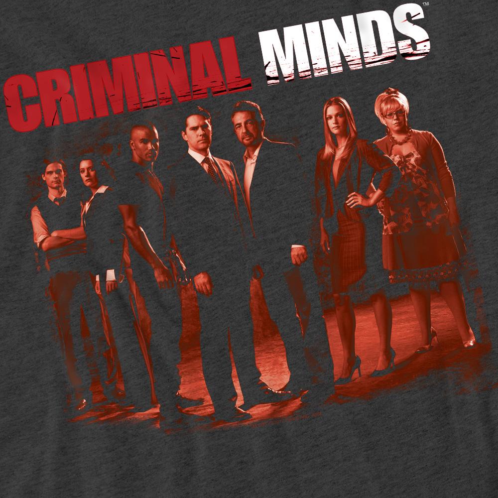 Charcoal - Pack Shot - Criminal Minds Unisex Adult The Crew T-Shirt