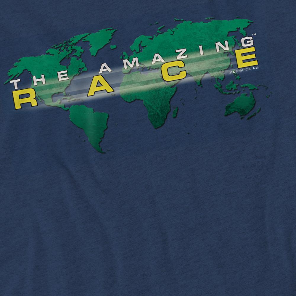 Navy - Pack Shot - The Amazing Race Unisex Adult Around the World T-Shirt