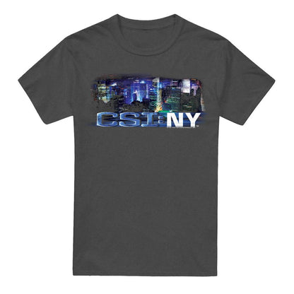 Charcoal - Front - CSI: NY Unisex Adult Never Rests T-Shirt