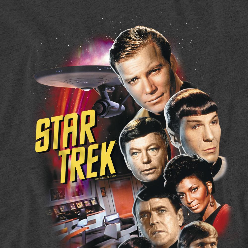 Charcoal - Lifestyle - Star Trek Unisex Adult The Classic Crew T-Shirt