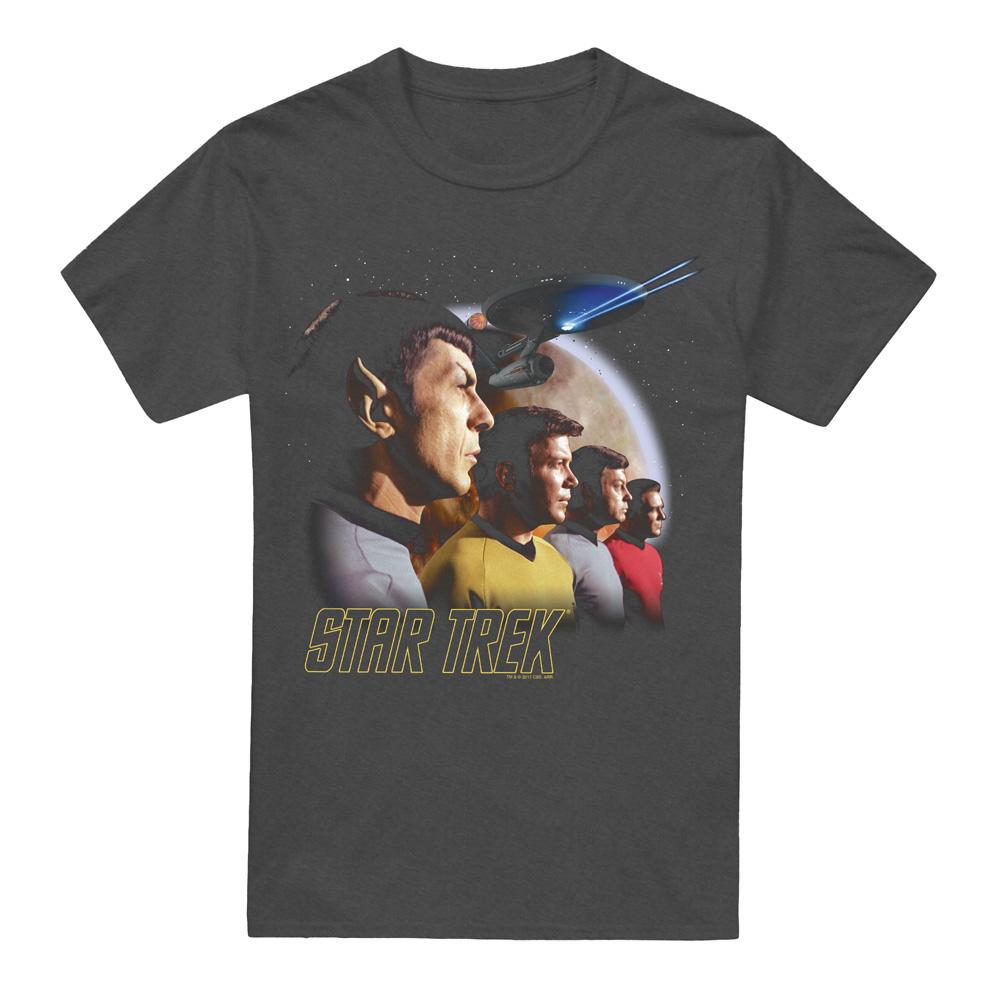 Charcoal - Front - Star Trek Unisex Adult Forward to Adventure T-Shirt
