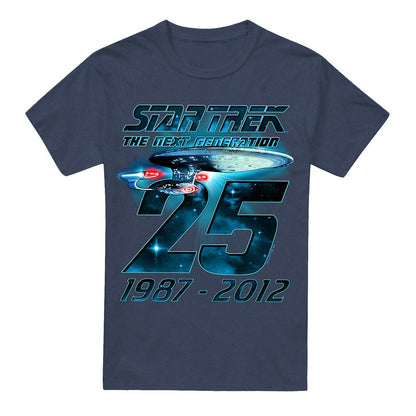 Navy - Front - Star Trek Unisex Adult Enterprise 25 T-Shirt