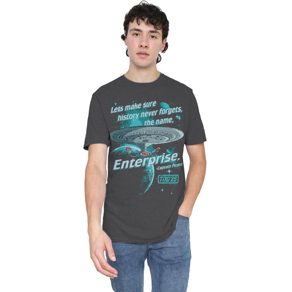 Charcoal - Lifestyle - Star Trek Unisex Adult Never Forget T-Shirt