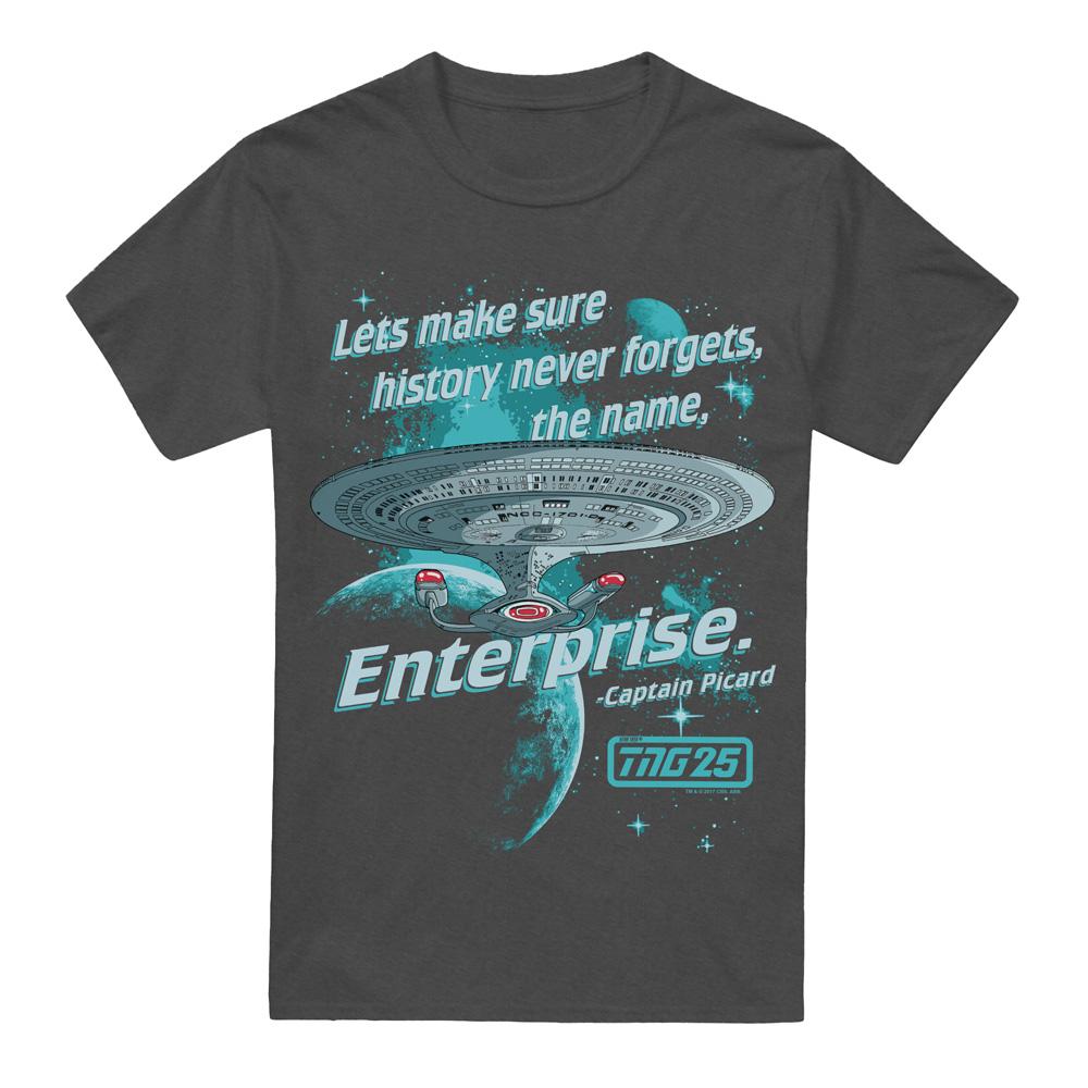 Charcoal - Front - Star Trek Unisex Adult Never Forget T-Shirt