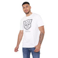 White - Side - Transformers Mens Autobots Outline Logo T-Shirt