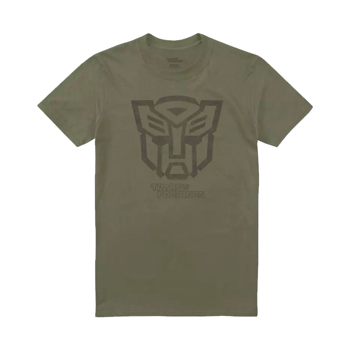 Military Green - Front - Transformers Mens Autobots Outline Logo T-Shirt