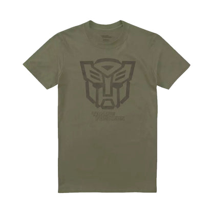 Military Green - Front - Transformers Mens Autobots Outline Logo T-Shirt
