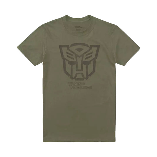Military Green - Front - Transformers Mens Autobots Outline Logo T-Shirt