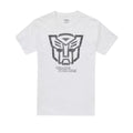 White - Front - Transformers Mens Autobots Outline Logo T-Shirt