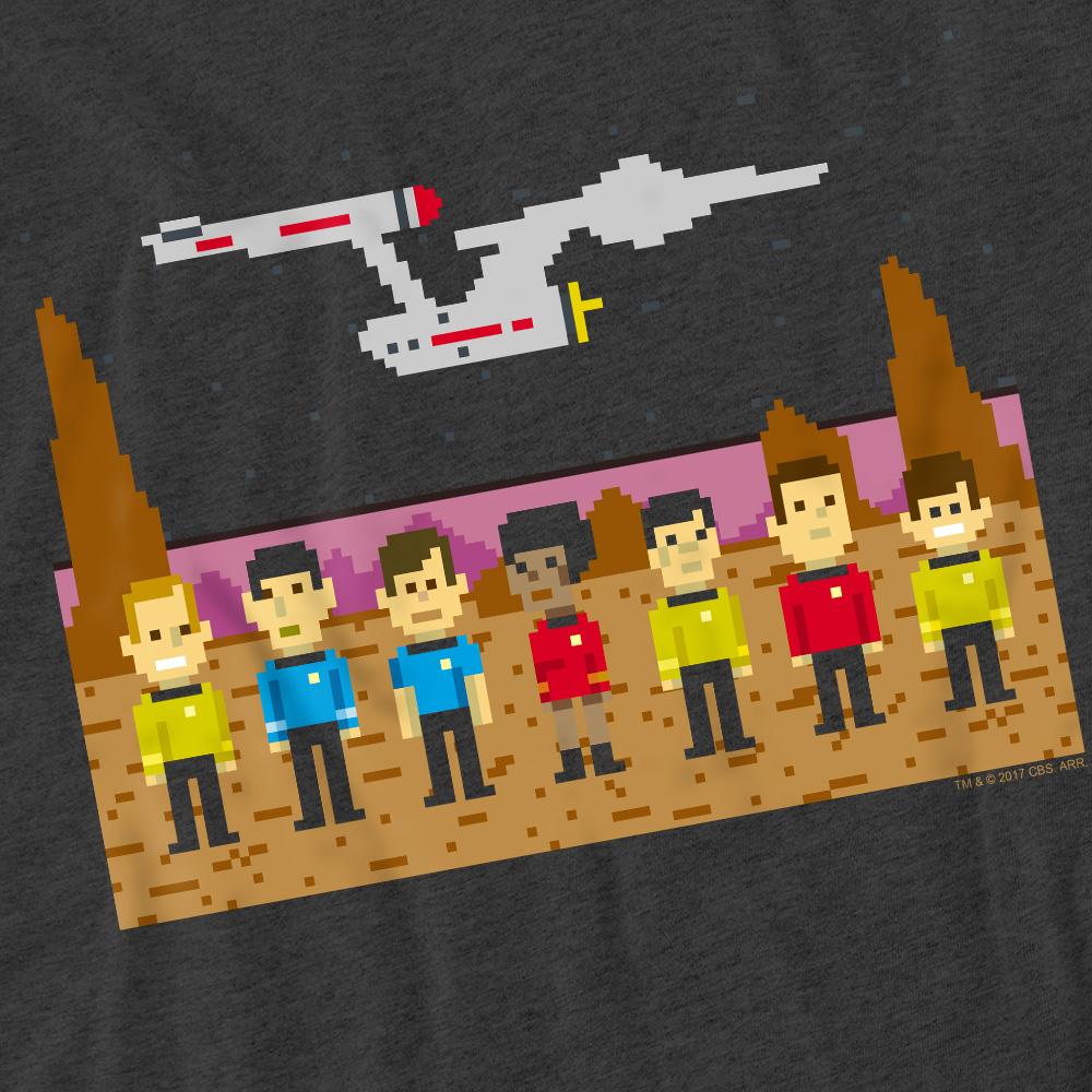 Charcoal - Pack Shot - Star Trek Unisex Adult The Original Series Trexel Crew T-Shirt