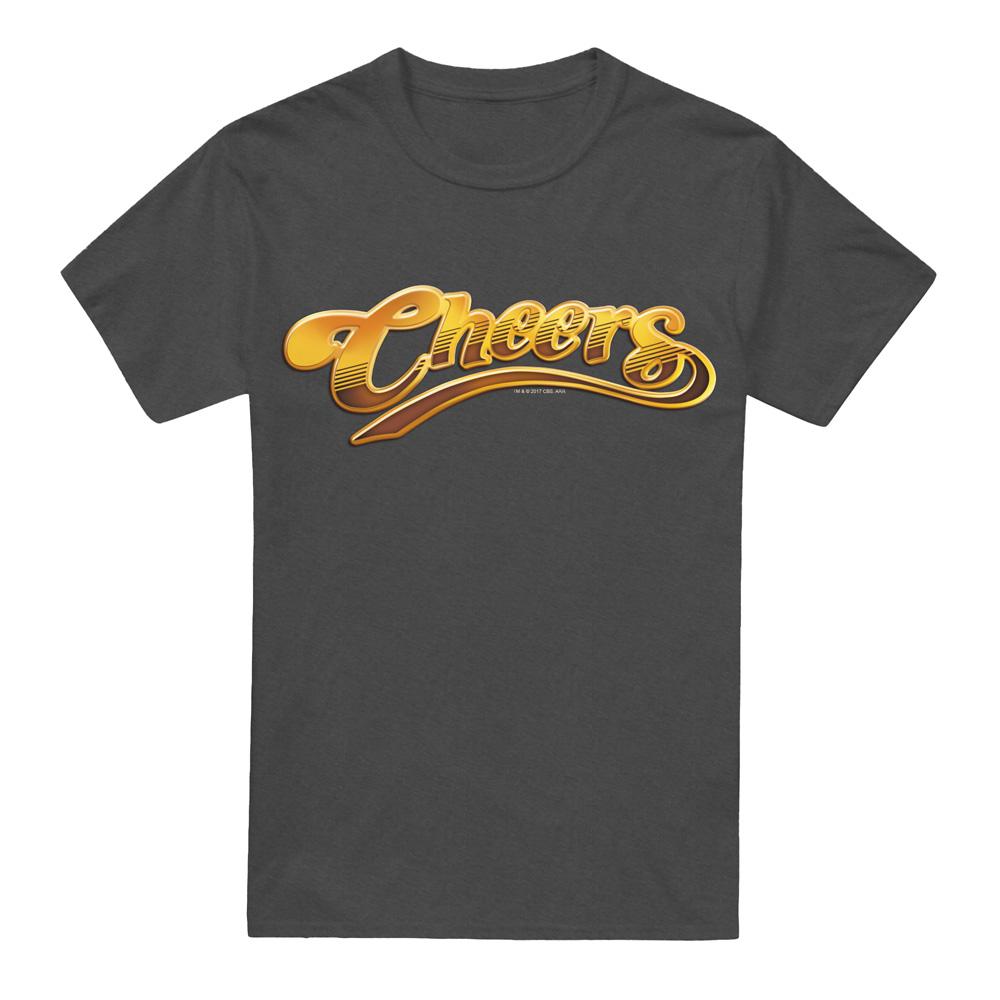 Charcoal - Front - Cheers Unisex Adult Logo T-Shirt