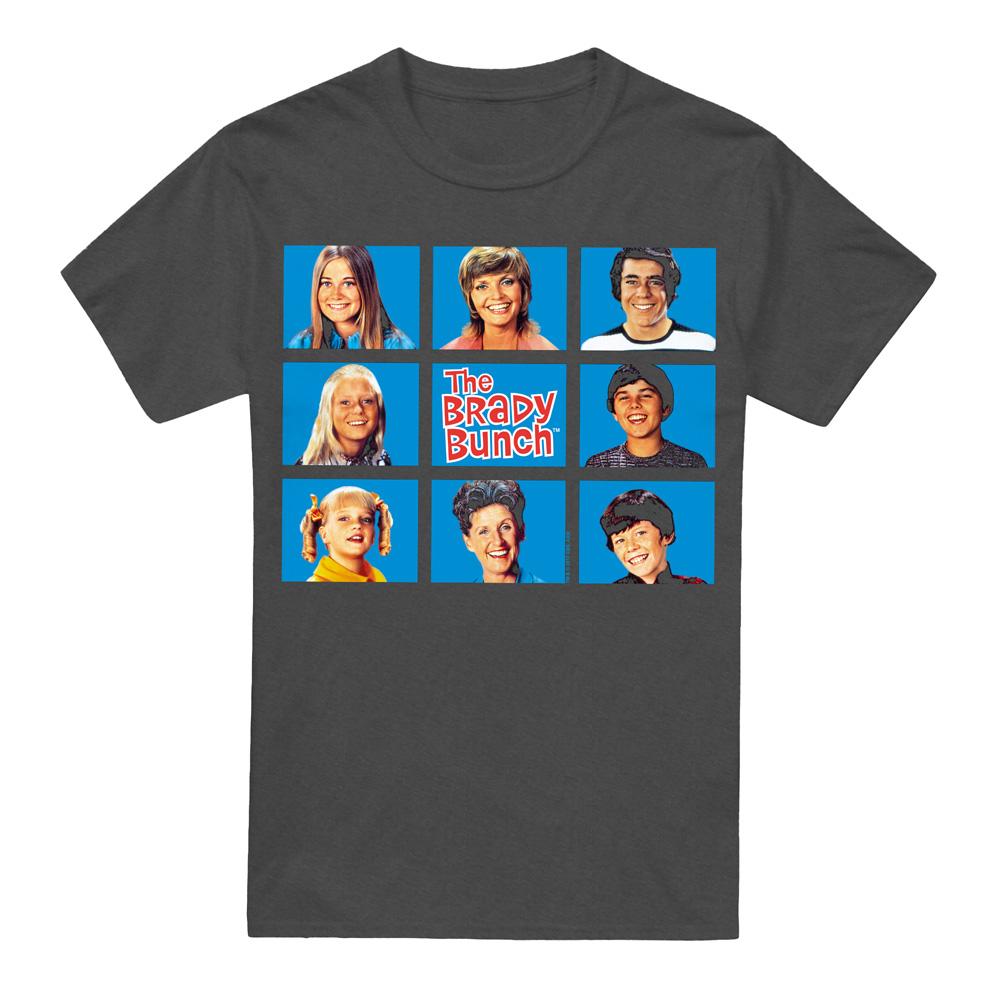 Charcoal - Front - The Brady Bunch Unisex Adult Framed T-Shirt
