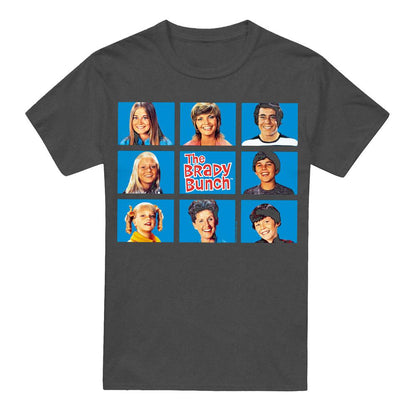 Charcoal - Front - The Brady Bunch Unisex Adult Framed T-Shirt
