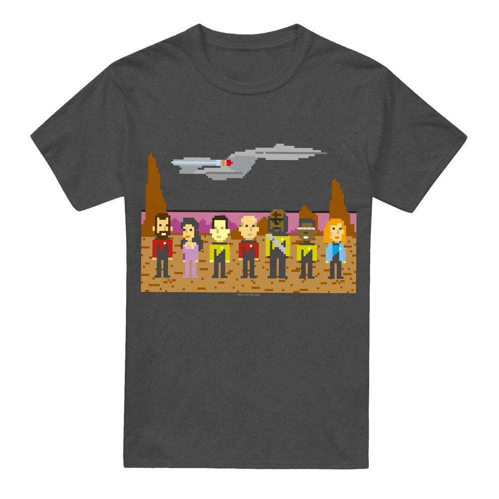 Charcoal - Front - Star Trek Unisex Adult The Next Generation Trexel Crew T-Shirt