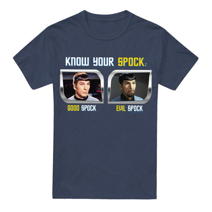 Navy - Front - Star Trek Unisex Adult Know Your Spock T-Shirt