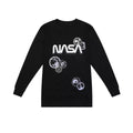 Black - Front - NASA Mens Cluster Long-Sleeved T-Shirt