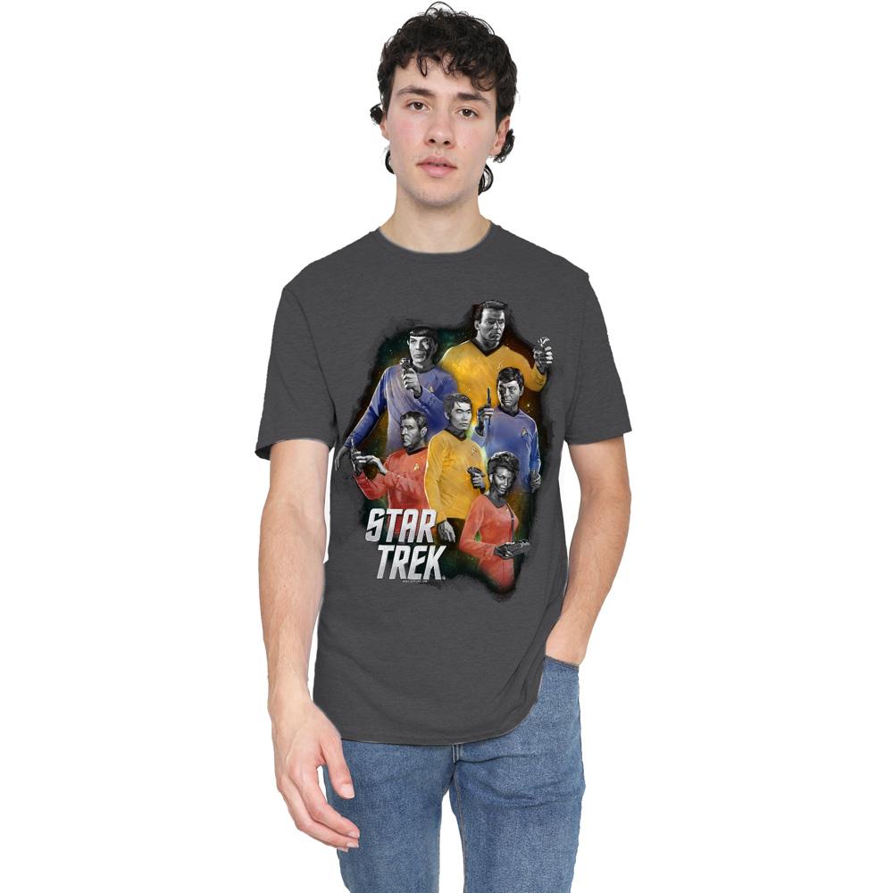 Charcoal - Lifestyle - Star Trek Unisex Adult Galaxy Glow T-Shirt