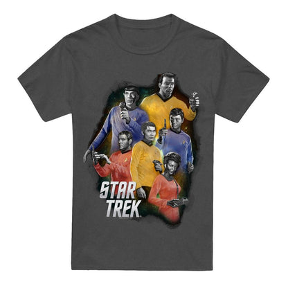 Charcoal - Front - Star Trek Unisex Adult Galaxy Glow T-Shirt