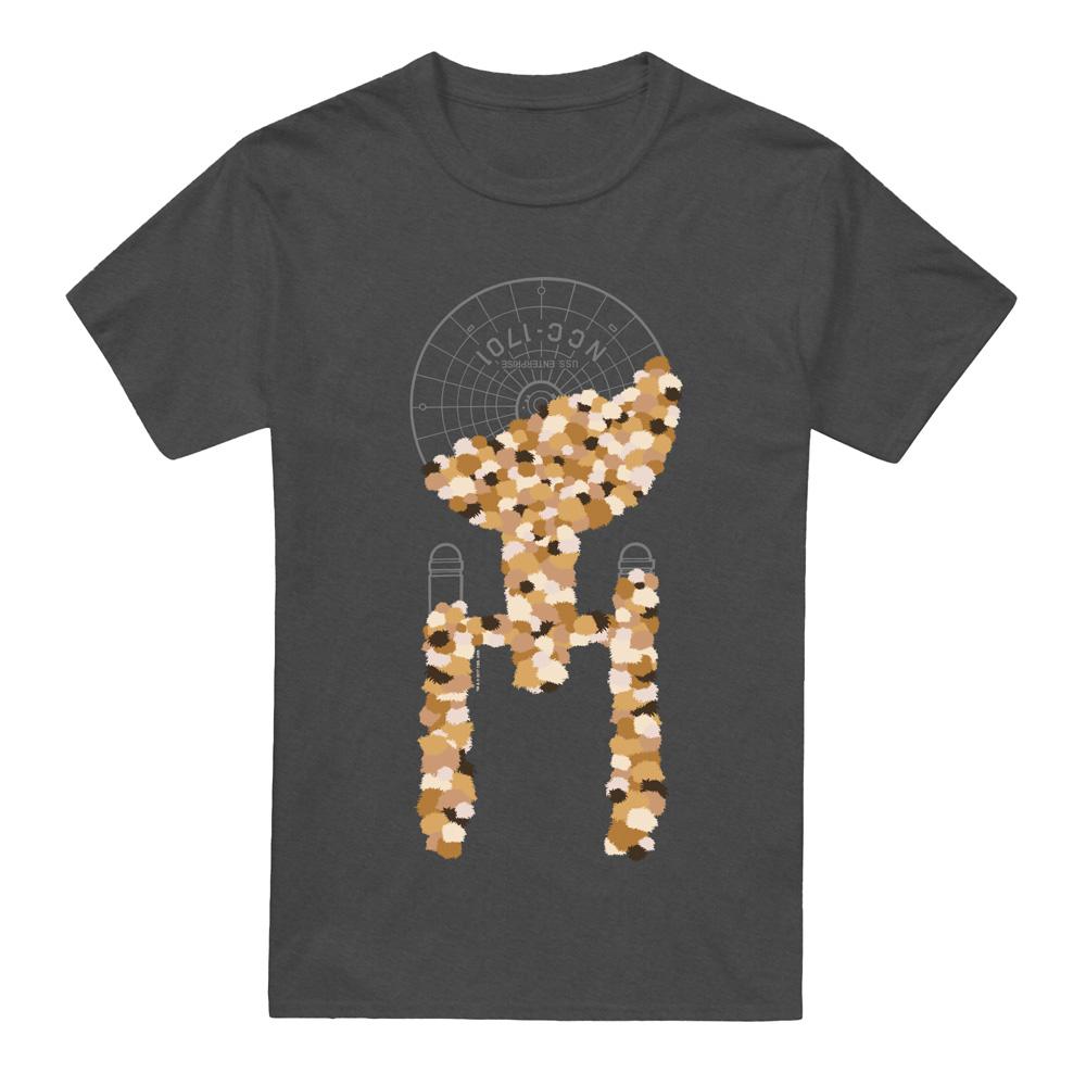 Charcoal - Front - Star Trek Unisex Adult Tribble Takeover T-Shirt