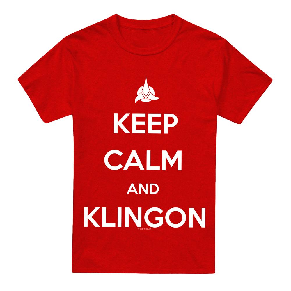 Red - Front - Star Trek Unisex Adult Calm Klingon T-Shirt