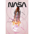 Blush Pink - Lifestyle - NASA Womens-Ladies Rocket Oversized T-Shirt