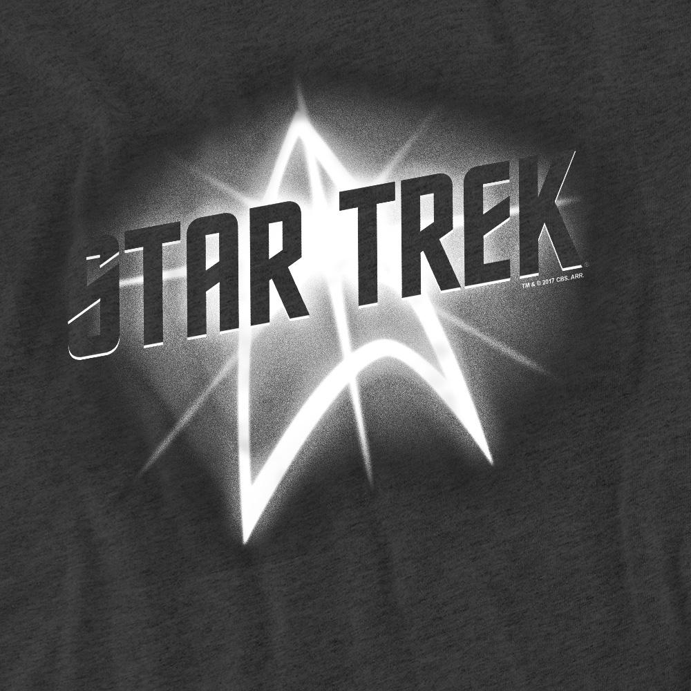 Charcoal - Pack Shot - Star Trek Unisex Adult Glow Logo T-Shirt