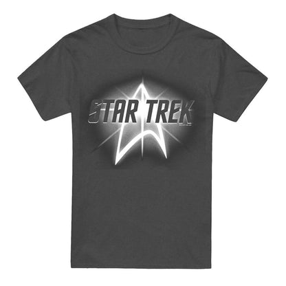 Charcoal - Front - Star Trek Unisex Adult Glow Logo T-Shirt