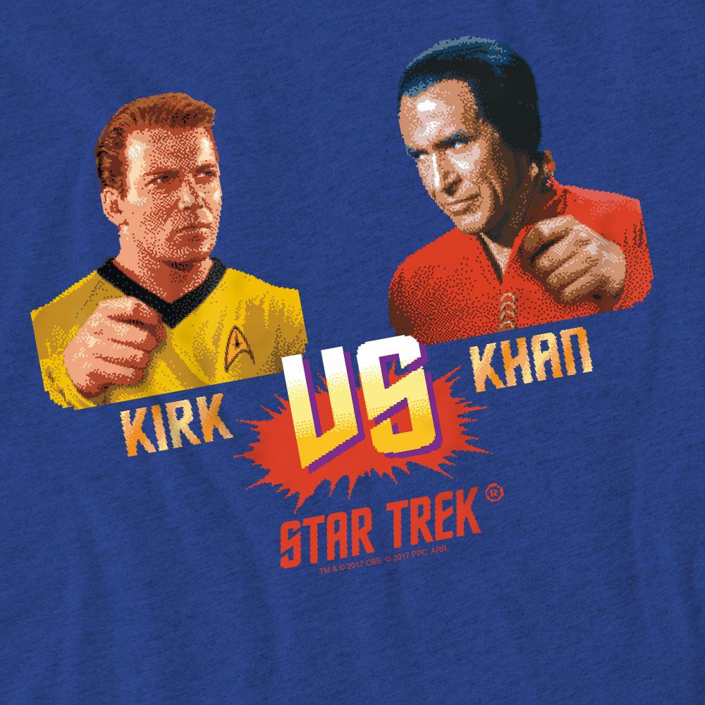 Royal Blue - Pack Shot - Star Trek Unisex Adult Kirk Vs Khan T-Shirt