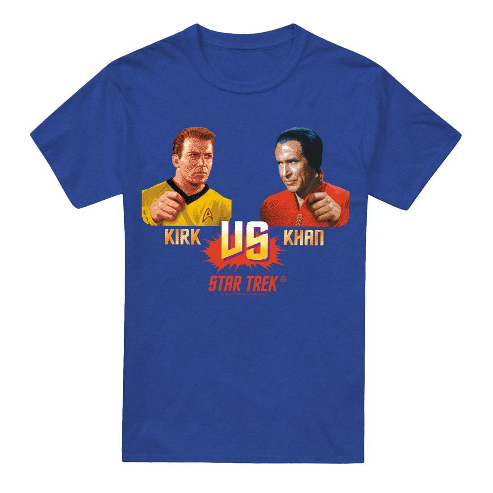 Royal Blue - Front - Star Trek Unisex Adult Kirk Vs Khan T-Shirt
