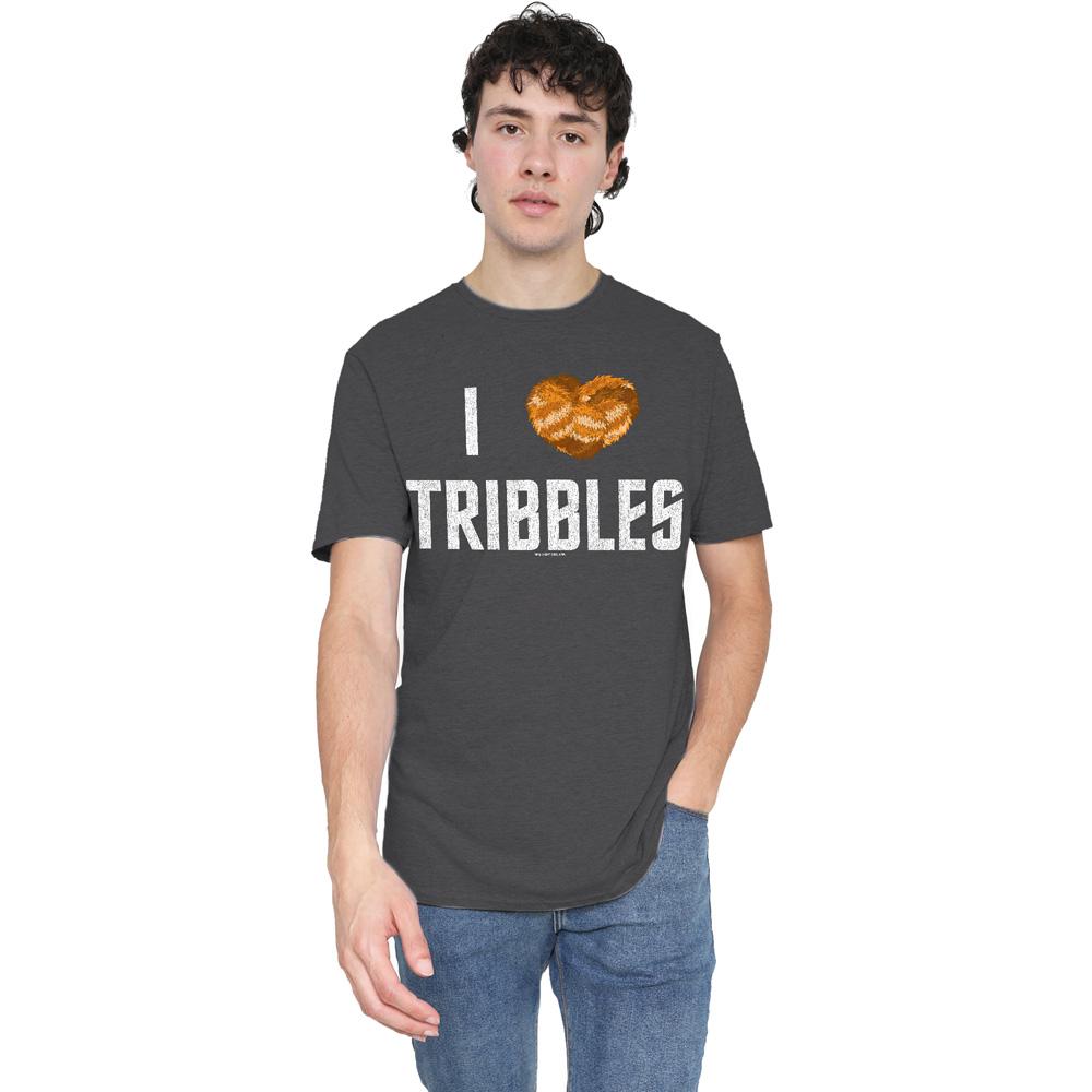 Charcoal - Lifestyle - Star Trek Unisex Adult I Heart Tribbles T-Shirt