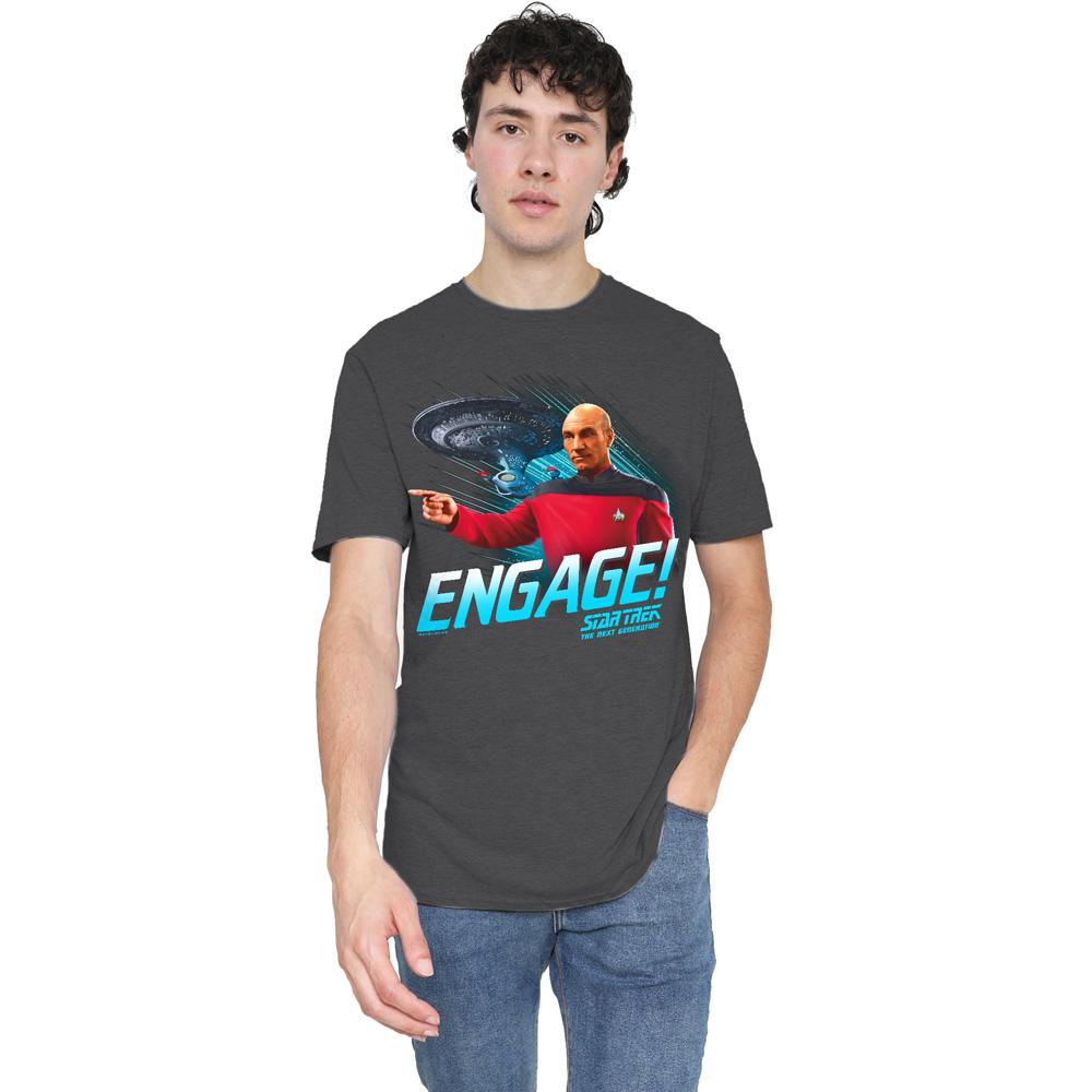 Charcoal - Lifestyle - Star Trek Unisex Adult Engage T-Shirt