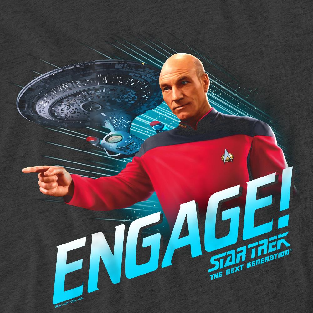 Charcoal - Pack Shot - Star Trek Unisex Adult Engage T-Shirt